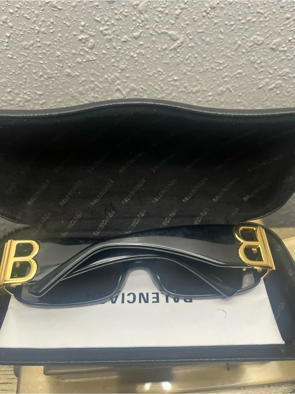 Balenciaga Dynasty Gold & Black Sunglasses